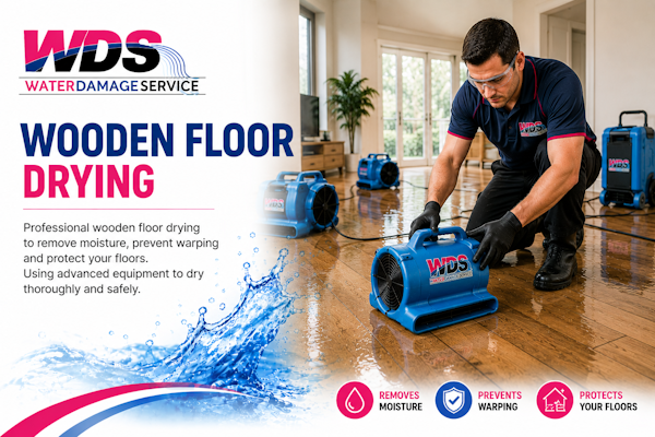 header wooden floor drying
